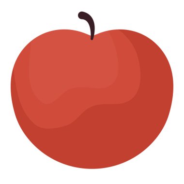 Büyük kırmızı elma beyaz üzerine