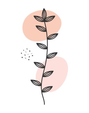 Renk baloncuklarının üzerine bitki simgesi