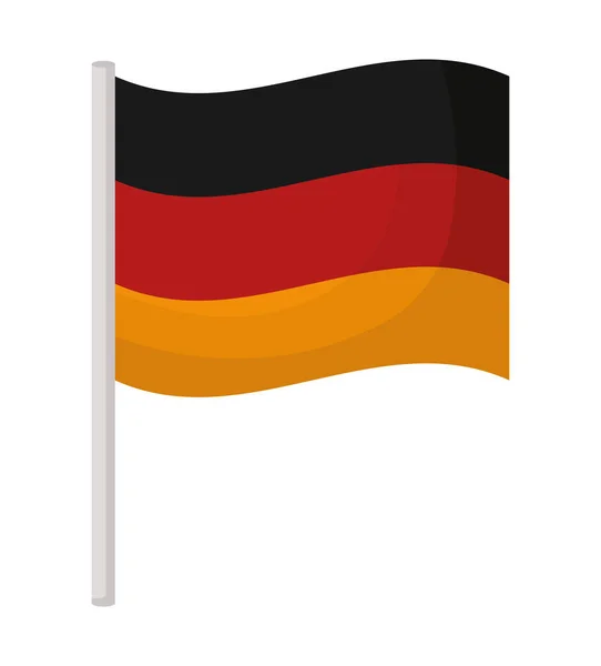 Alemania Bandera Ilustración Sobre Whie — Vector de stock