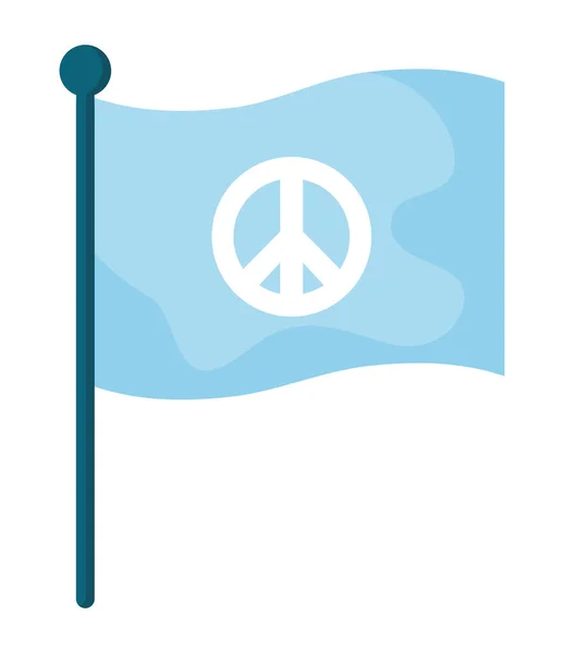 Σημαία Σύμβολο Ειρήνης Πάνω Από Λευκό — Διανυσματικό Αρχείο