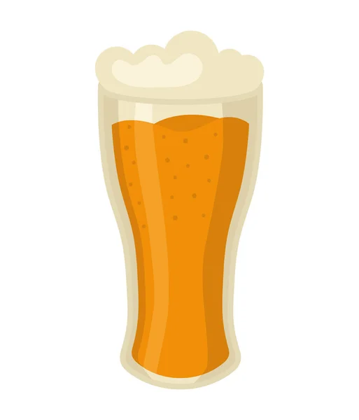 Bicchiere Birra Germania Sopra Whie — Vettoriale Stock