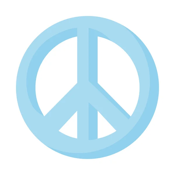 Symbole Paix Bleu Sur Blanc — Image vectorielle