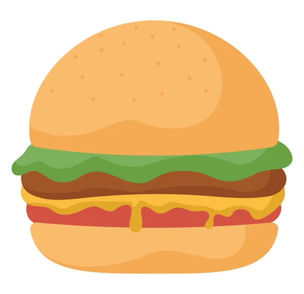 Großes Burger Design Über Weiß — Stockvektor