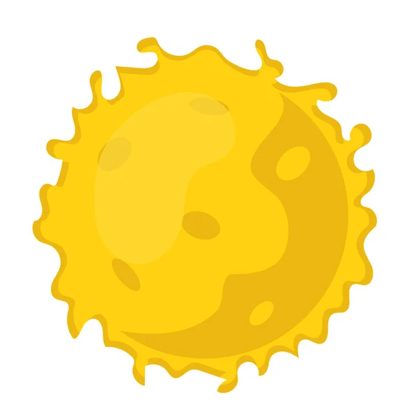 Beyazın Üzerinde Yanan Güneş Tasarımı — Stok Vektör