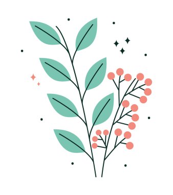 bitki dalları beyazın üzerine