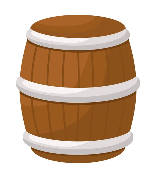 Barriel Cerveza Ilustración Sobre Whie — Vector de stock