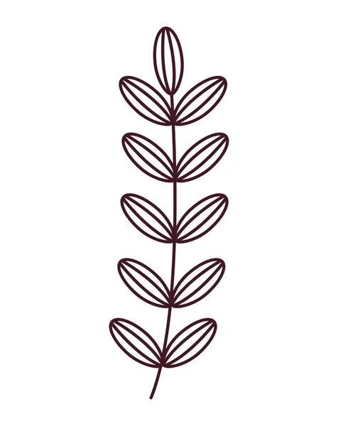 Tatouage Minimaliste Branche Sur Blanc — Image vectorielle