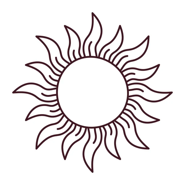 Conception Tatouage Soleil Sur Blanc — Image vectorielle