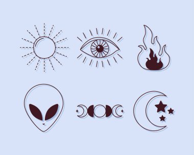 Altı tane minimalist dövme.