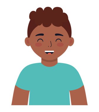 Mutlu adam afrikalı illüstrasyon beyazdan üstün