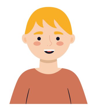 Sarışın adamın tasarımı beyazın üstünde