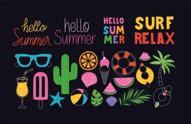 set of beach items bundle