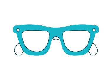 blue sunglasses design over white