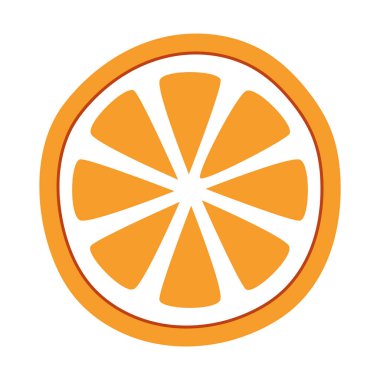 beyaz üzerine portakal dilimi tasarımı