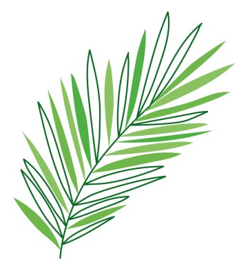 Beyaz yerine yeşil dal tasarımı