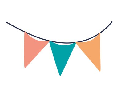 party garlands design over white