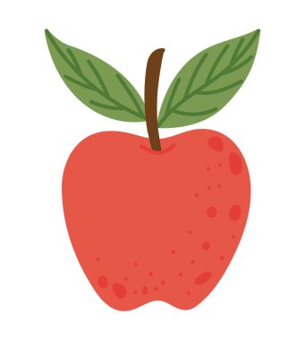 apple fruit design over white