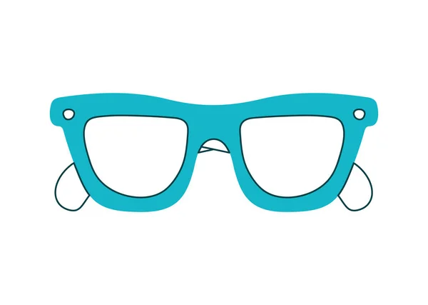 Blue Sunglasses Design White — Stok Vektör