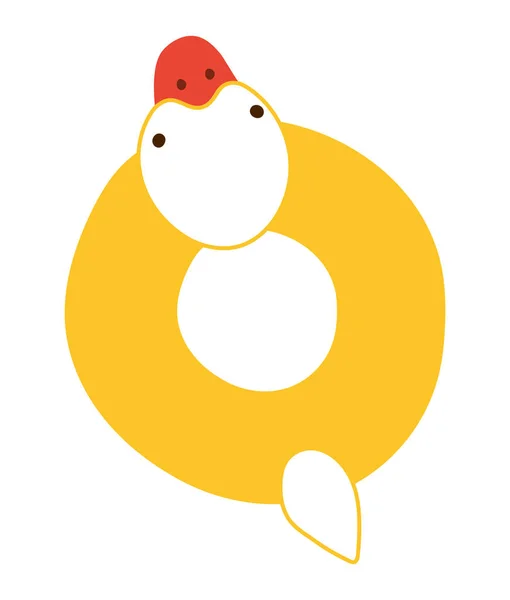 Duck Float Design White — Vettoriale Stock