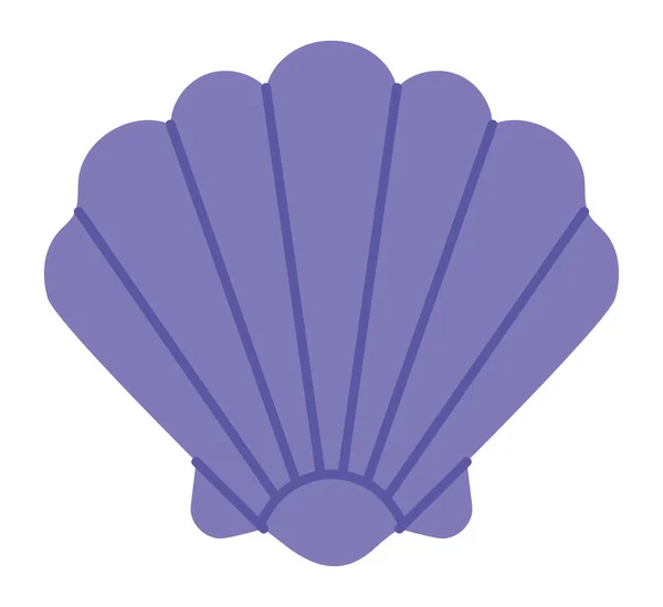 Purple Conch Shell White — Stockvektor