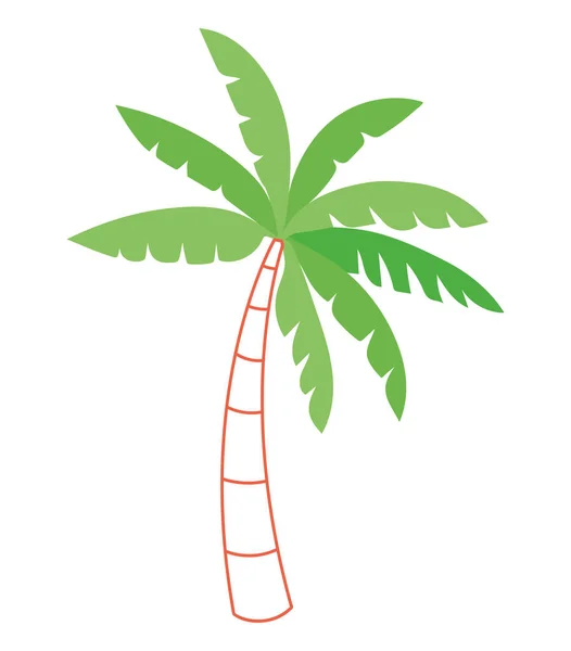 Strand Palm Ontwerp Wit — Stockvector