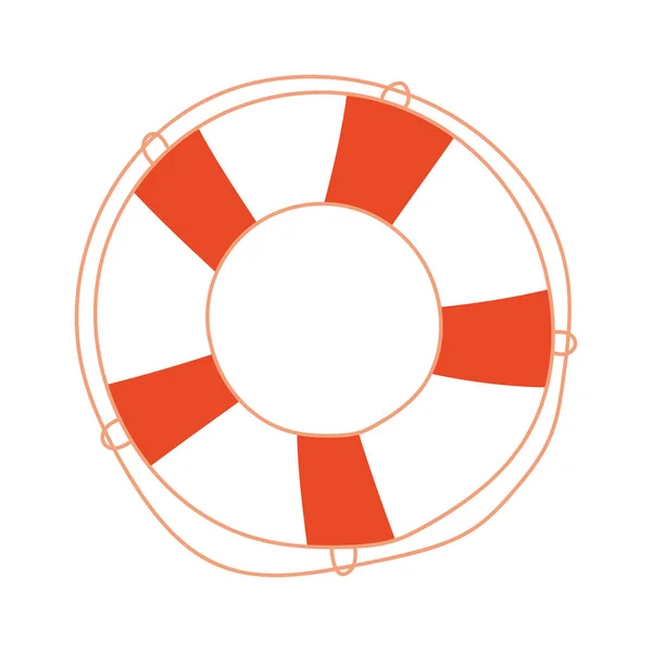 Conception Sauvetage Orange Sur Blanc — Image vectorielle