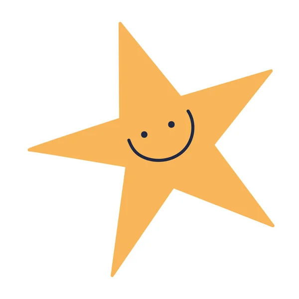 Happy Star Design White — Stockový vektor