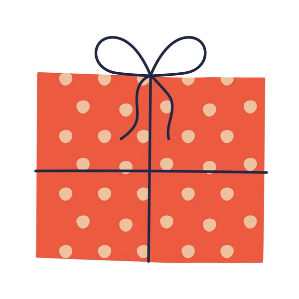 Red Gift Box White — Stock Vector