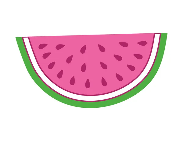 Pink Watermelon Icon White — Stockvektor