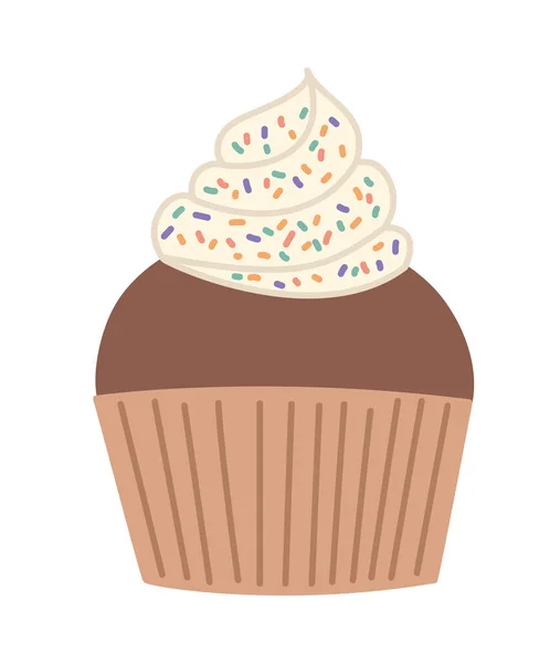 Cupcake Icing White — Stock Vector