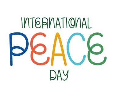 international peace day illustration over white