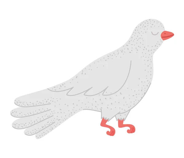 Cute Dove Design White — Stockvektor