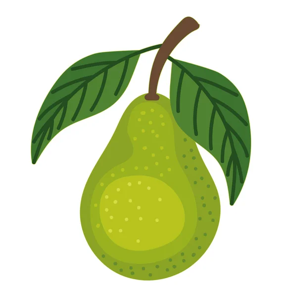 Pear Fruit Design White — Image vectorielle