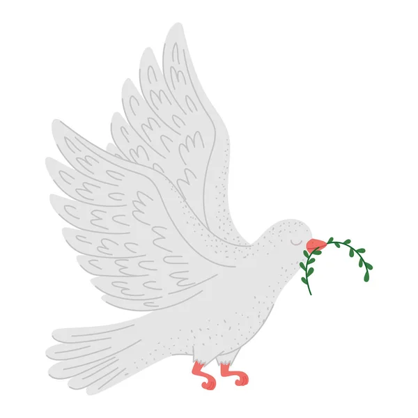 Peace Dove Illustration Olive Branch — Stockvektor