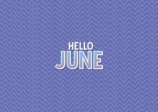 Poster Hello June Lettering — Vector de stock