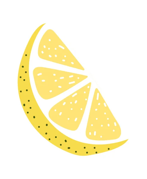 Lemon Slice Illustration White — стоковый вектор