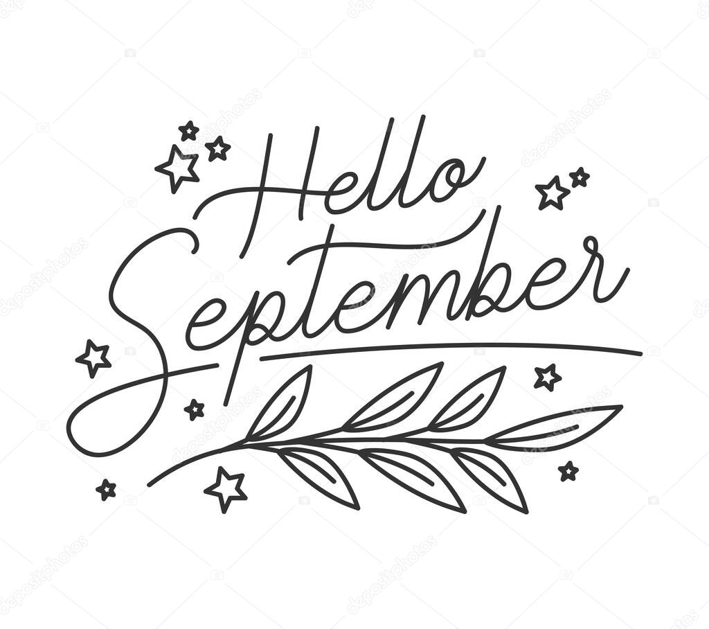 design of hello september lettering