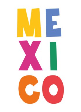 colored mexico quote over white