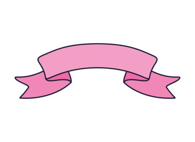 pink ribbon design over white