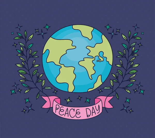 Poster Peace Day World — Stock Vector