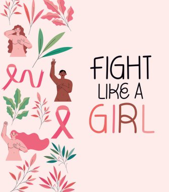 breast cancer awareness month design with lettering
