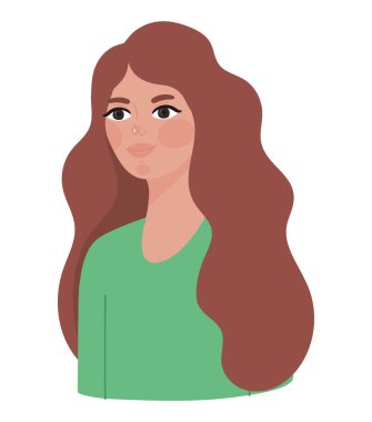 Güzel kadın simgesi beyaz üzerine