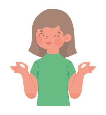 beautiful girl illustration over white