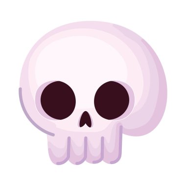 human skull design over white