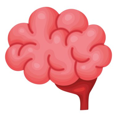 colored brain design over white