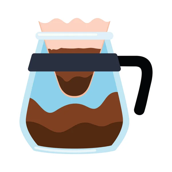 Coffee Pot Illustration Filter —  Vetores de Stock