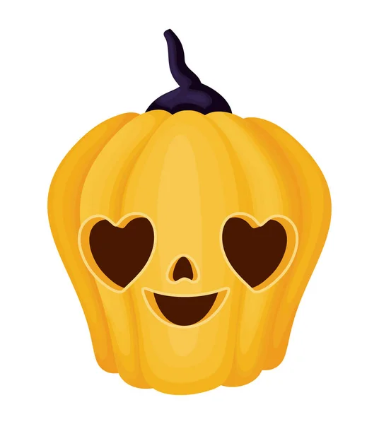 Lovely Halloween Pumpkin White — 스톡 벡터