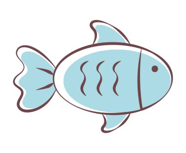 Beyaz yerine mavi balık tasarımı