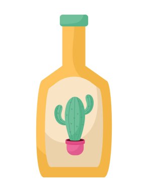 tequila bottle design with a cactus