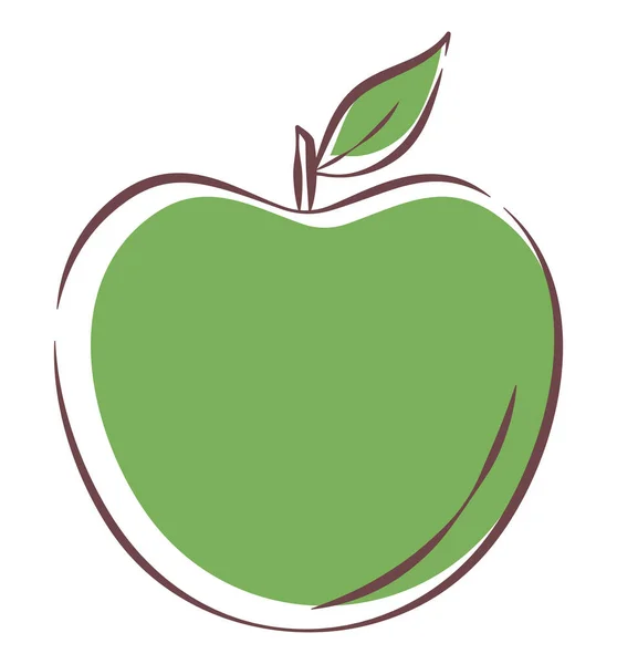 Yeşil Elma Tasarımı Beyaz Üzerine — Stok Vektör